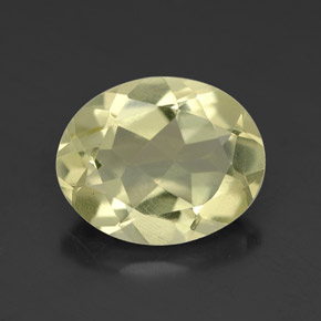 Quarzo naturale giallo da 2,89 ct, taglio ovale, VVS-VS