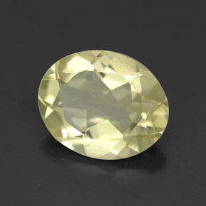 Quarzo naturale giallo da 2,89 ct, taglio ovale, VVS-VS