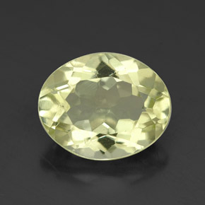 Quarzo naturale giallo da 3,35 ct, taglio ovale, VVS-VS