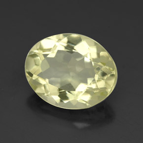 Quarzo naturale giallo da 3,35 ct, taglio ovale, VVS-VS