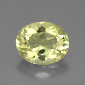 Quarzo naturale giallo da 3,73 ct, taglio ovale, VVS-VS