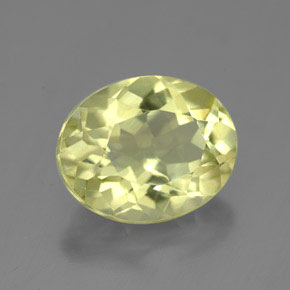 Quarzo naturale giallo da 3,73 ct, taglio ovale, VVS-VS