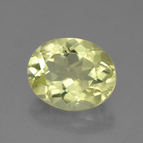 Quarzo naturale giallo da 3,74 ct, taglio ovale, VVS