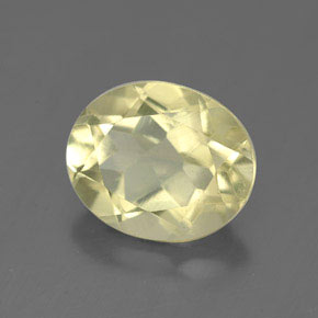 Quarzo naturale giallo da 3,34 ct, taglio ovale, VVS