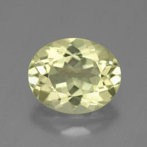 Quarzo naturale giallo da 3,91 ct, taglio ovale, VVS