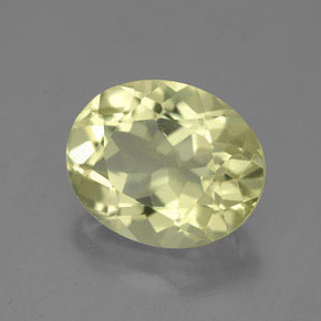 Quarzo naturale giallo da 3,91 ct, taglio ovale, VVS