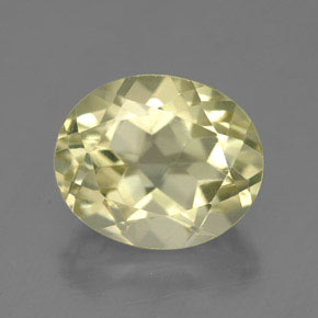 Quarzo naturale giallo da 4,22 ct, taglio ovale, VVS