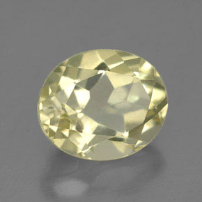 Quarzo naturale giallo da 4,22 ct, taglio ovale, VVS