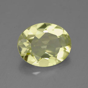 Quarzo naturale giallo da 3,26 ct, taglio ovale, VVS