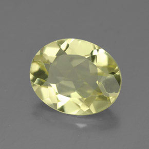 Quarzo naturale giallo da 3,26 ct, taglio ovale, VVS