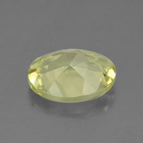 Quarzo naturale giallo da 3,26 ct, taglio ovale, VVS