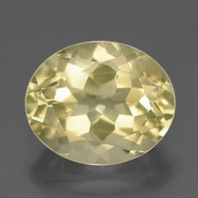 Quarzo naturale giallo da 3,40 ct, taglio ovale, VVS