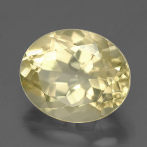 Quarzo naturale giallo da 3,40 ct, taglio ovale, VVS