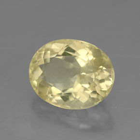 Quarzo naturale giallo da 4,25 ct, taglio ovale, VVS-VS
