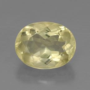 Quarzo naturale giallo da 3,68 ct, taglio ovale, VVS-VS
