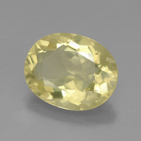Quarzo naturale giallo da 3,09 ct, taglio ovale, VVS-VS