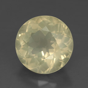 Quarzo naturale giallo da 4,38 ct, taglio rotondo, VVS-VS