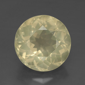 Quarzo naturale giallo da 4,38 ct, taglio rotondo, VVS-VS
