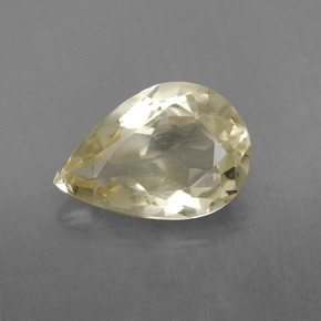 Quarzo Giallo limone naturale da 1.69 ct, Forma a pera, VVS