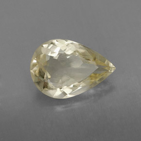 Quarzo Giallo limone naturale da 1.69 ct, Forma a pera, VVS