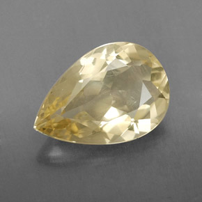 Quarzo naturale giallo da 2,62 ct, taglio a pera, VVS-VS