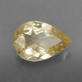 Quarzo naturale giallo da 2,62 ct, taglio a pera, VVS-VS