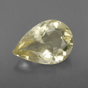 Quarzo Giallo limone naturale da 2.46 ct, Forma a pera, VS