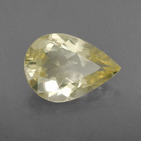 Quarzo Giallo limone naturale da 2.46 ct, Forma a pera, VS