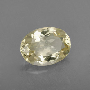 Quarzo naturale giallo da 1,95 ct, taglio ovale, VS