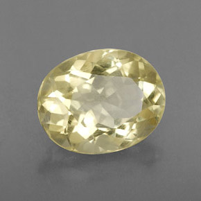 Quarzo naturale giallo da 3,12 ct, taglio ovale, VVS