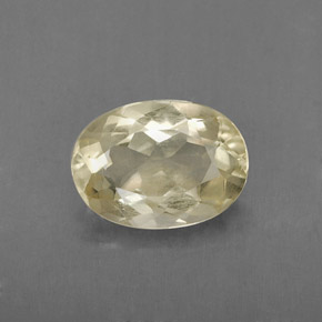 Quarzo naturale giallo da 1,69 ct, taglio ovale, VVS