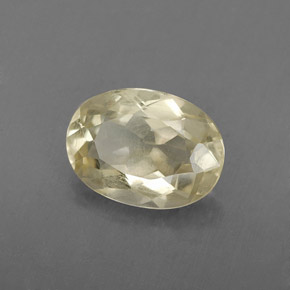 Quarzo naturale giallo da 1,69 ct, taglio ovale, VVS