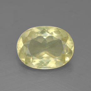 Quarzo naturale giallo da 5,04 ct, taglio ovale, VS-SI