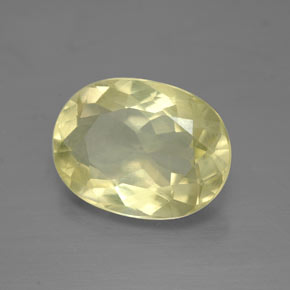 Quarzo naturale giallo da 5,04 ct, taglio ovale, VS-SI