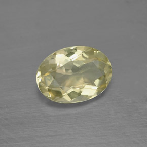 Quarzo naturale giallo da 1,45 ct, taglio ovale, VVS-VS