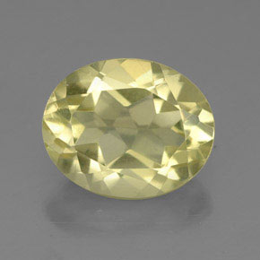 Quarzo naturale giallo da 3,43 ct, taglio ovale, VVS-VS