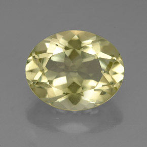 Quarzo naturale giallo da 3,67 ct, taglio ovale, VVS