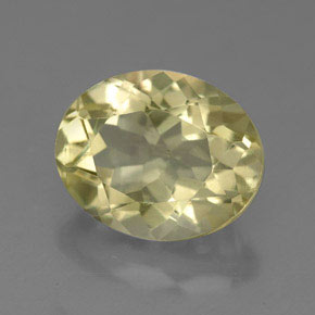 Quarzo naturale giallo da 3,67 ct, taglio ovale, VVS