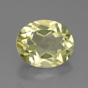 Quarzo naturale giallo da 3,22 ct, taglio ovale, VVS-VS