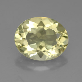 Quarzo naturale giallo da 3,19 ct, taglio ovale, VVS-VS
