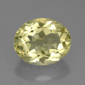 Quarzo naturale giallo da 4,22 ct, taglio ovale, VVS
