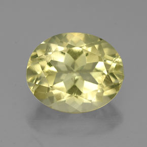 Quarzo naturale giallo da 3,59 ct, taglio ovale, VVS-VS