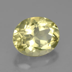 Quarzo naturale giallo da 3,59 ct, taglio ovale, VVS-VS