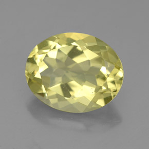 Quarzo naturale giallo da 3,34 ct, taglio ovale, VVS