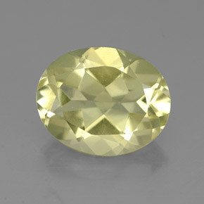 Quarzo naturale giallo da 3,09 ct, taglio ovale, VVS