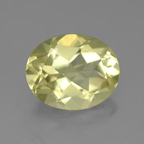 Quarzo naturale giallo da 3,09 ct, taglio ovale, VVS