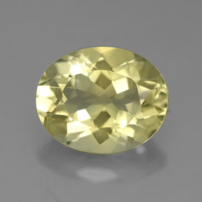 Quarzo naturale giallo da 3,42 ct, taglio ovale, VVS