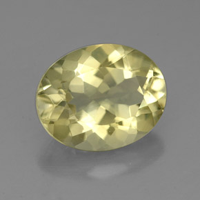 Quarzo naturale giallo da 3,42 ct, taglio ovale, VVS