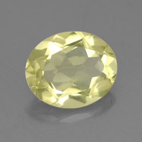 Quarzo naturale giallo da 3,08 ct, taglio ovale, VS
