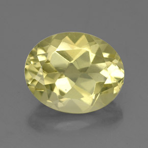 Quarzo naturale giallo da 3,32 ct, taglio ovale, VVS
